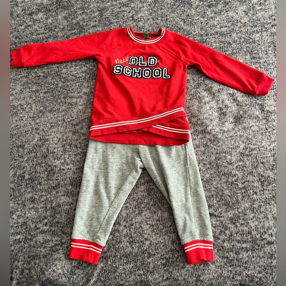 dp New Old School Sweatshirt & Sweatpants Toddler Boy Size 2T